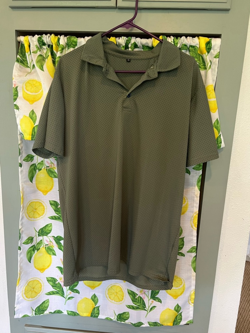 Men's Olive Performance Short-Sleeve Polo
